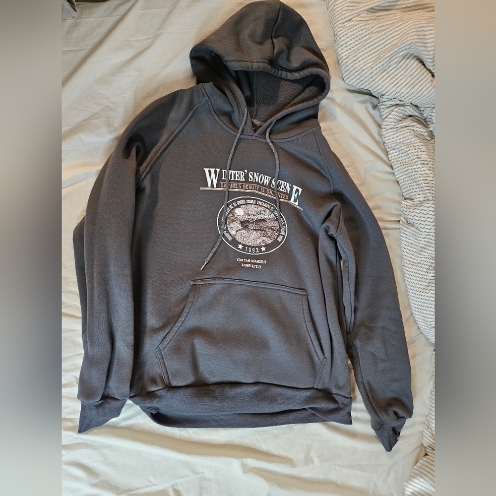 ROMWE Gray Hooded Sweatshirt